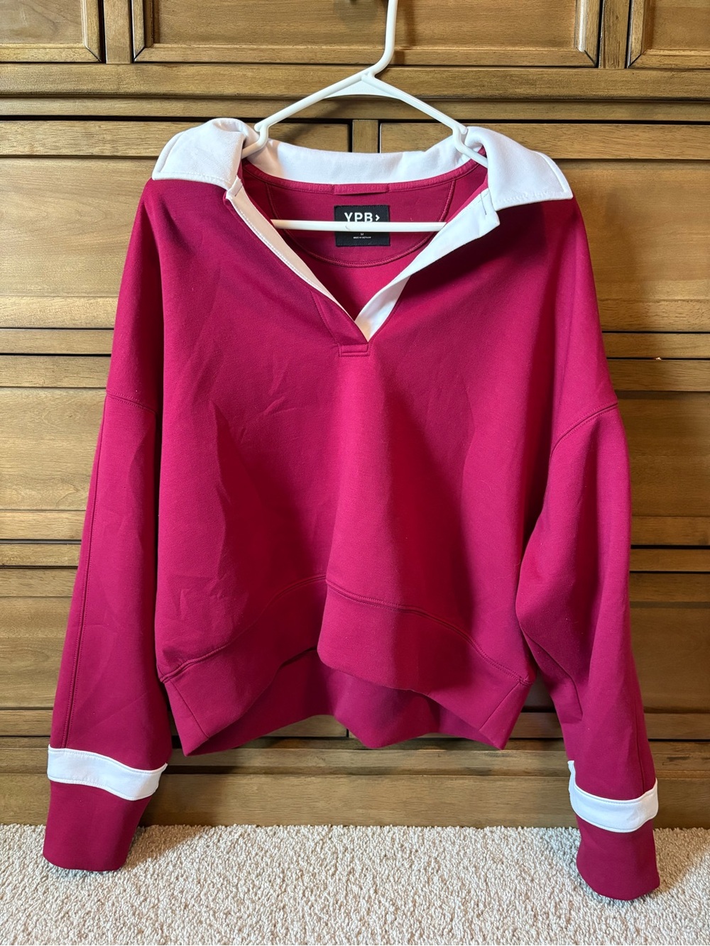 Rugby Collar Pullover with White Trim